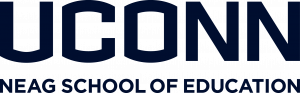 UConn Neag School of Education wordmark in navy blue.
